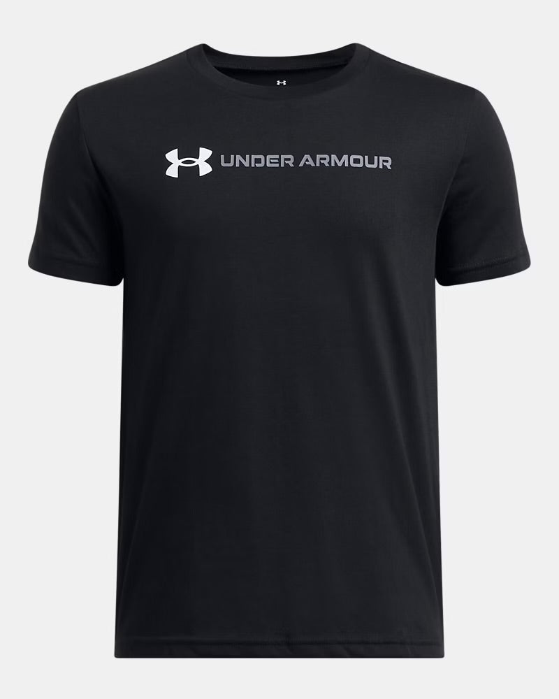 T-Shirt -  UA Logo Wordmark 1389963-001 - Noir- 7 à 14 ans