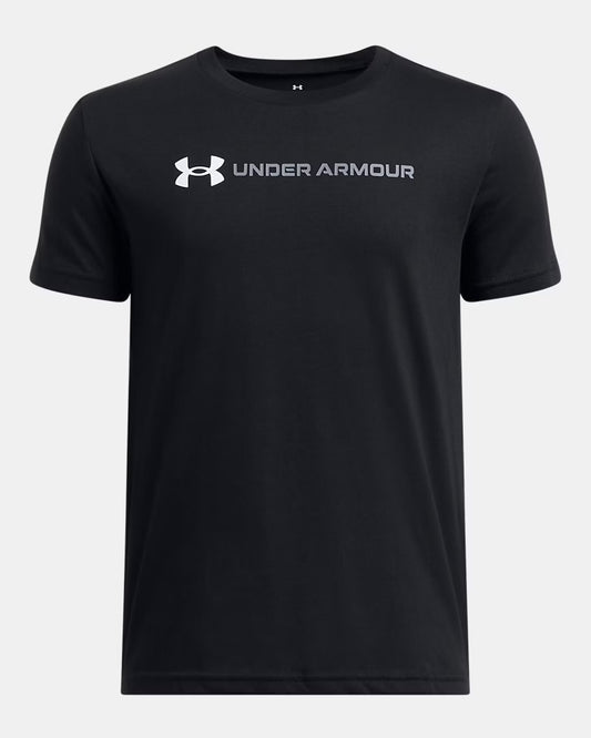 T-Shirt -  UA Logo Wordmark 1389963-001 - Noir- 7 à 14 ans