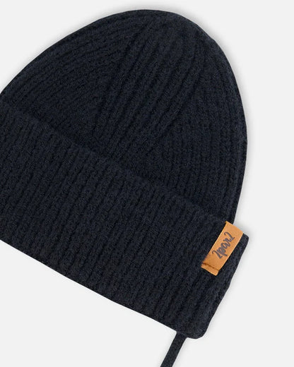 Tuque en tricot avec oreille - Noir - G20ZW08-999 - 6 à 24 mois