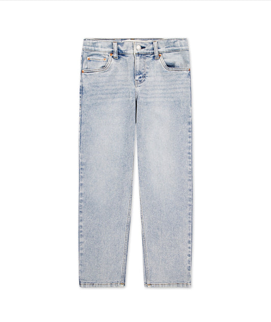 Jeans coupe ample fuselée - 91D516-LD2 - Bleu essentiel - 8 à 18 ans