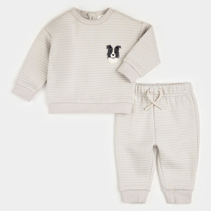 Ensemble Chandail et pantalon uni « Berger Australien » 24FGW35E02B - 3 à 24M