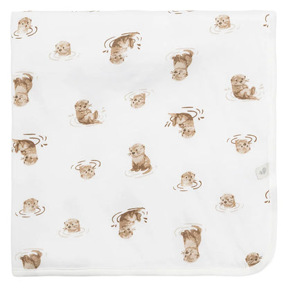 Couverture en bambou - Loutres