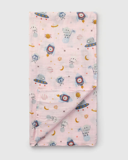 Couverture de mousseline de bambou- Astro Explorers