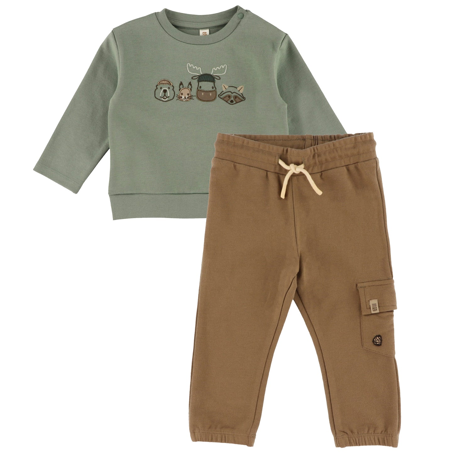 Ensemble chandail et pantalon - Ma douce forêt - F2659-04 - Nouveau-né à 24 mois