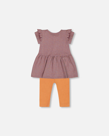 Ensemble tunique et legging en coton organique - G30B12_063 - 3 à 24 mois