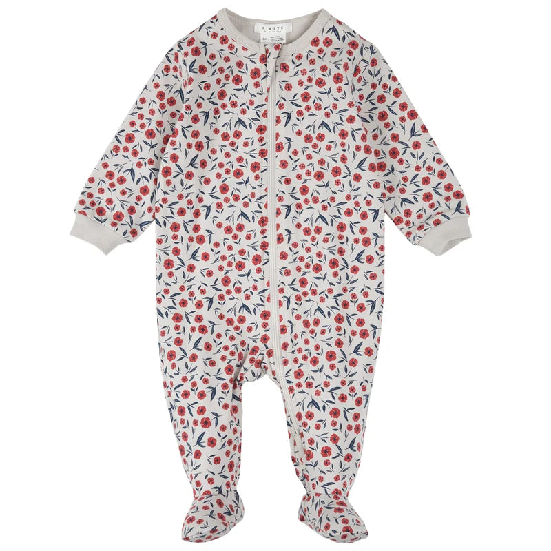 Dormeuse à pieds - Floral - Nouveau-né à 12 mois