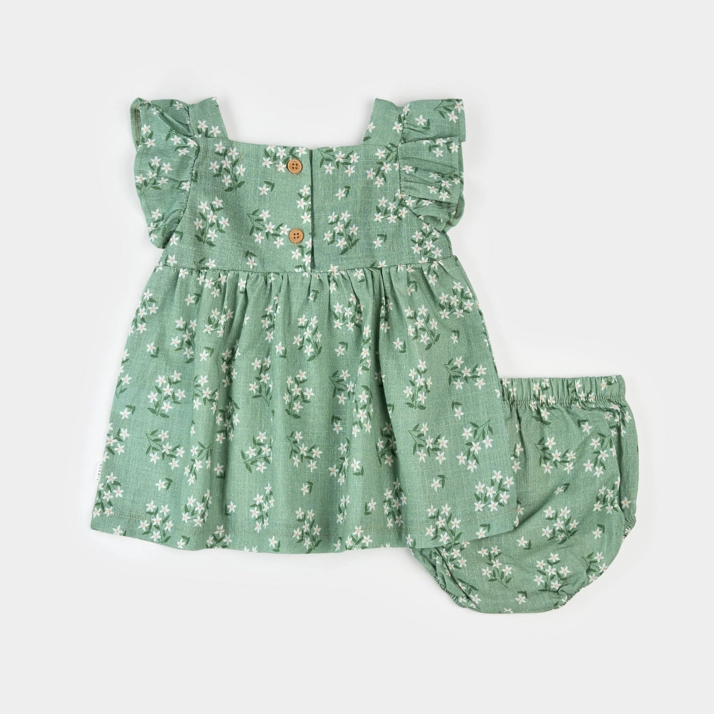 Ensemble 2 pièces robe et culotte - Vert - 3 à 24 mois