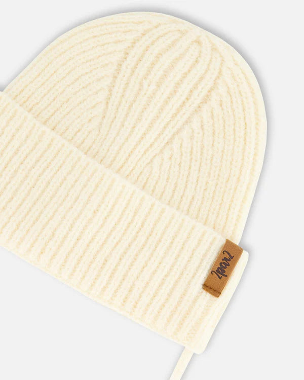 Tuque en tricot avec oreille - Blanc - G20ZW08-106 - 6 à 24 mois