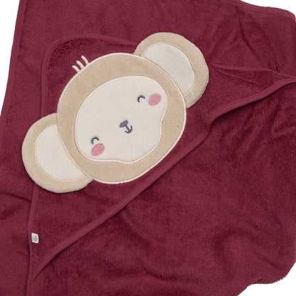 Serviette à capuchon pour bébé - Singe