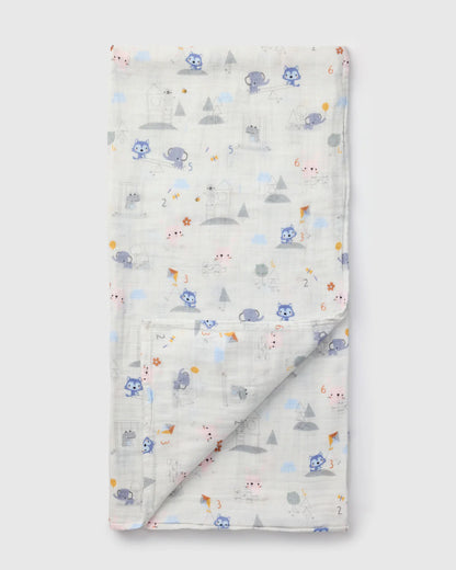Couverture de mousseline de bambou - Mini Mathletes