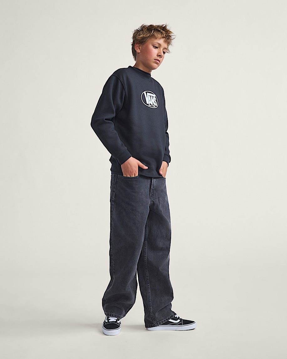 Chandail classique crew neck - Noir -  8 à 14 ans