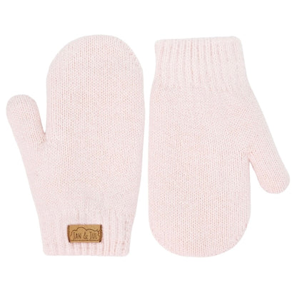 Mitaine en tricot - Rose pâle -  3 mois à 5 ans