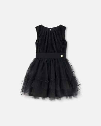 Robe sans manche avec jupe de tule - Sur mon 31 - G20O87-999 - 3 à 12 ans