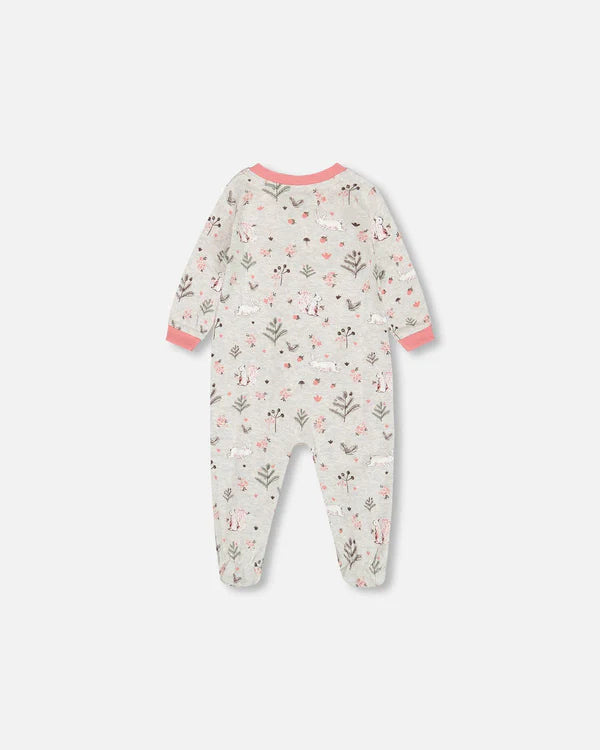 Pyjama 1 pièces en  coton organique F20PA70-057- 3 à 24 mois