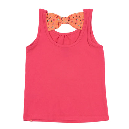 Camisole pomme couleur fraise - Pique-nique au soleil- S2404-09 - 2 à 10 ans