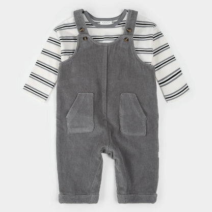 Ensemble 2 pièces Chandail et salopette - Gris - 3 à 24 mois