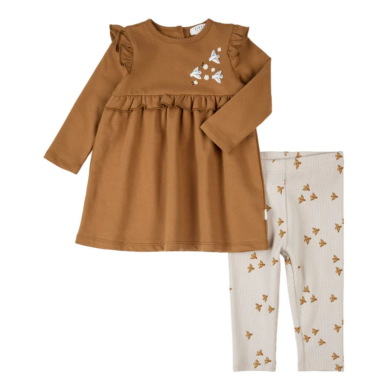 Ensemble 2 pièces robe et legging - Ambre - 3 à 24 mois