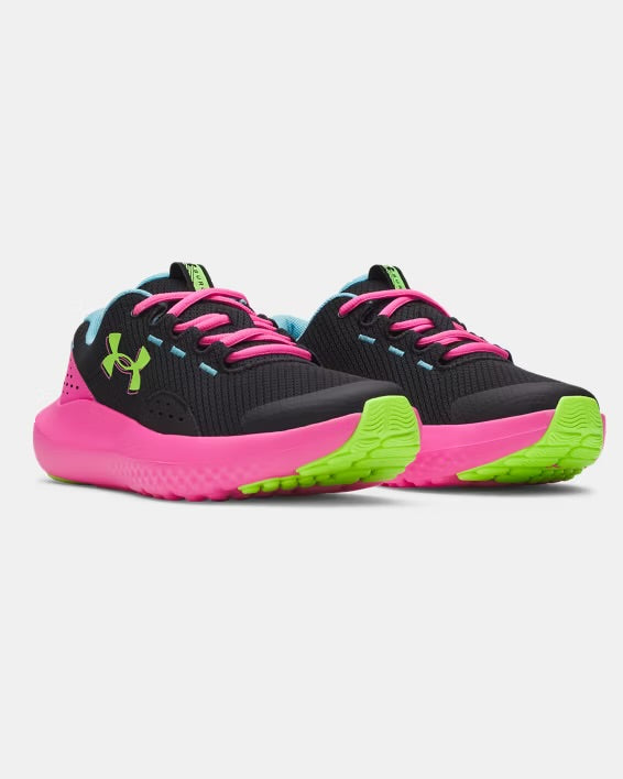 Chaussures de course UA Surge 4 - 3027108-005 - Noir/Rose - 4J à 6J