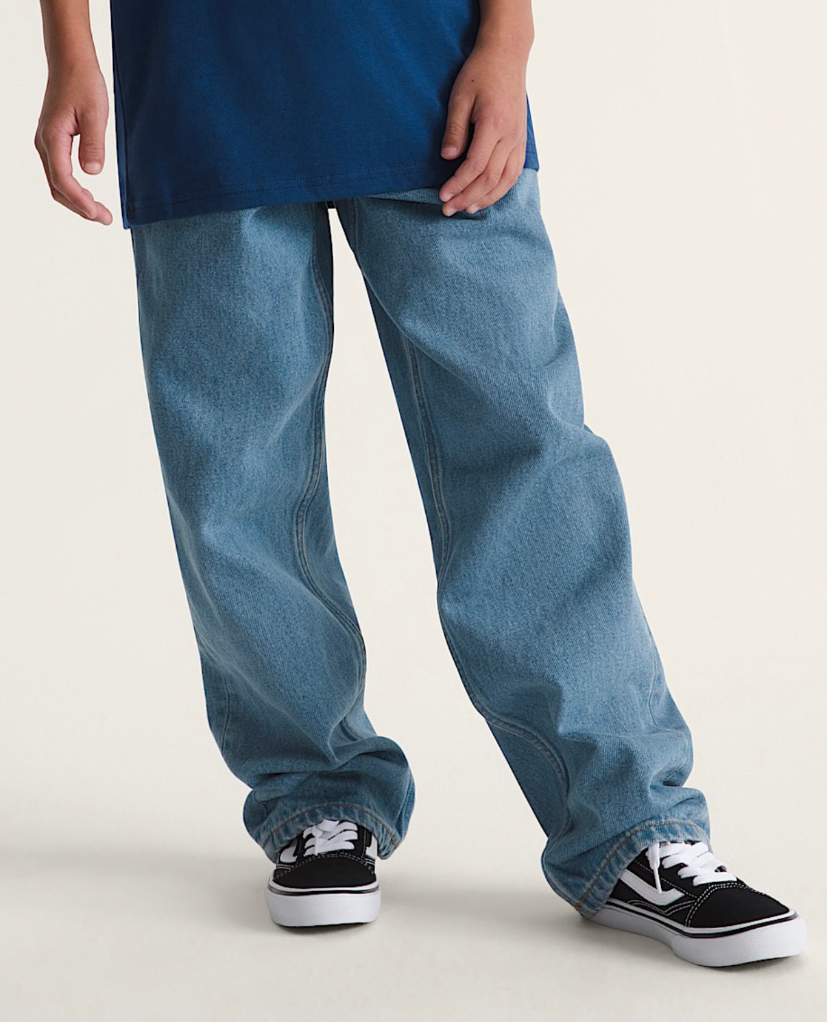 pantalon - CHECK-5 LOOSE DENIM PANT - Denim goncé -  8 à 14 ans