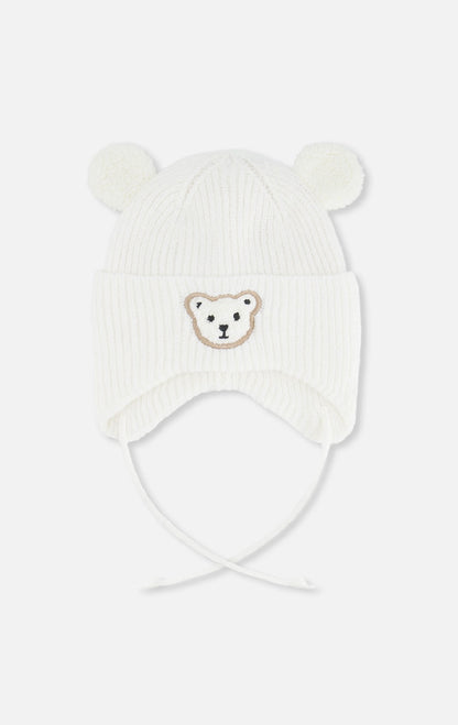 Tuque d’hiver en tricot avec oreilles J10ZA03-01880 - 3 mois à 3 ans