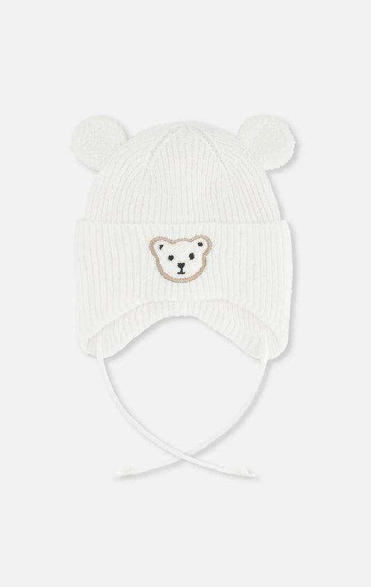 Tuque d’hiver en tricot avec oreilles J10ZA03-01880 - 3 mois à 3 ans