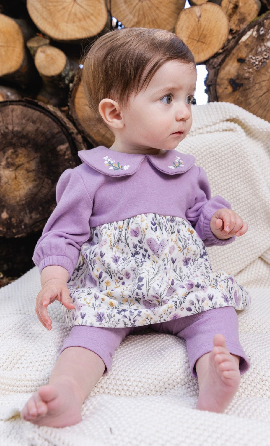 Ensemble tunique et legging - J20A10-05480 - Rêve lavande - 3 à 24 mois