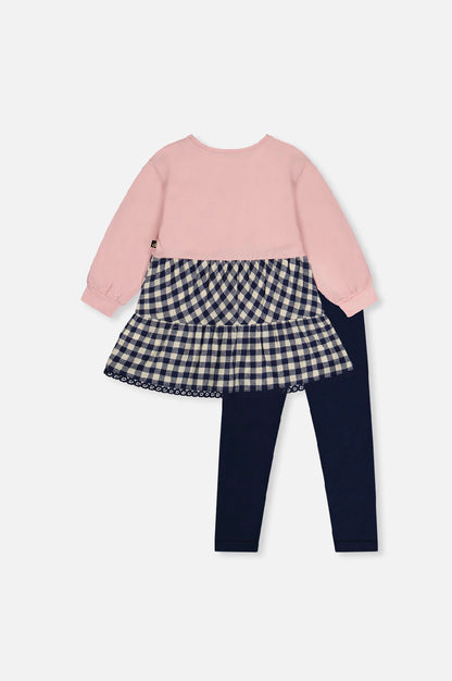 Ensemble tunique et legging - J20F10-06220B - Cœurs douillets - 2 à 8 ans