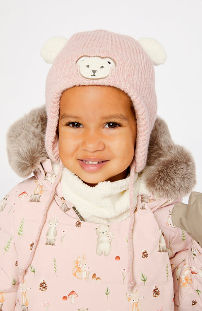 Tuque d’hiver en tricot avec oreilles J10ZA03-06220 - 3 mois à 3 ans