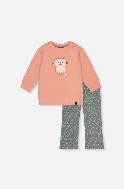 Ensemble Chandail et pantalon - J20E10-0860B - Petites moustaches - 2 à 8 ans