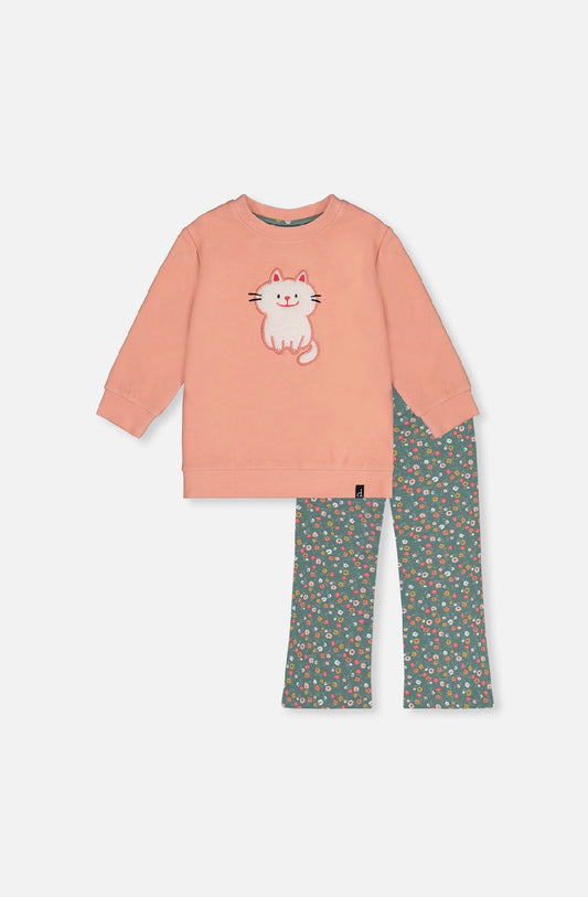 Ensemble Chandail et pantalon - J20E10-0860B - Petites moustaches - 2 à 8 ans