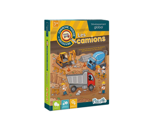 Jeu éducatif - Cherche, trouve et découvre : les camions