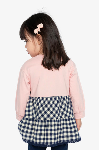 Ensemble tunique et legging - J20F10-06220B - Cœurs douillets - 2 à 8 ans