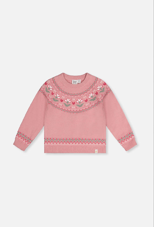 Chandail en tricot - J20KT32-06220 - Douce poésie - 2 à 10 ans