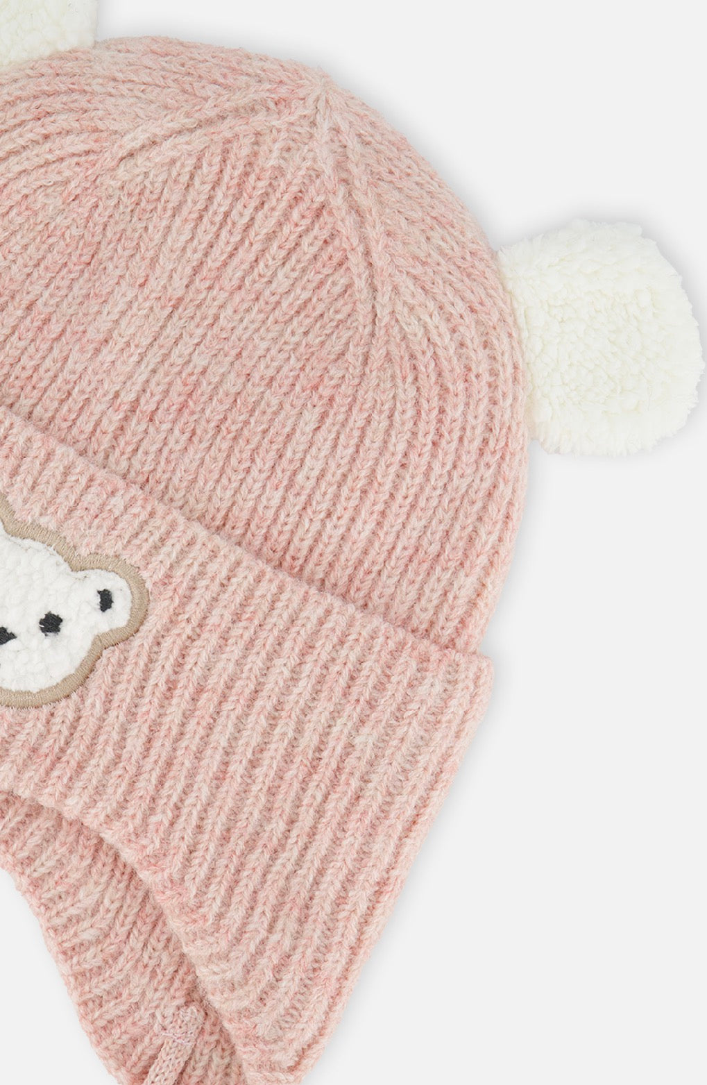 Tuque d’hiver en tricot avec oreilles J10ZA03-06220 - 3 mois à 3 ans