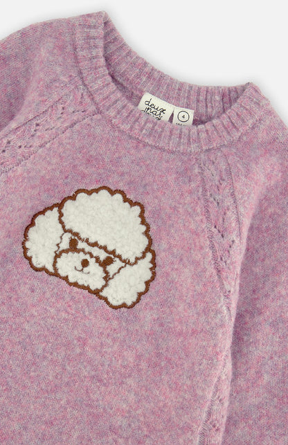 Robe en tricot - J20IT87-05180 - Chic caniche - 2 à 8 ans