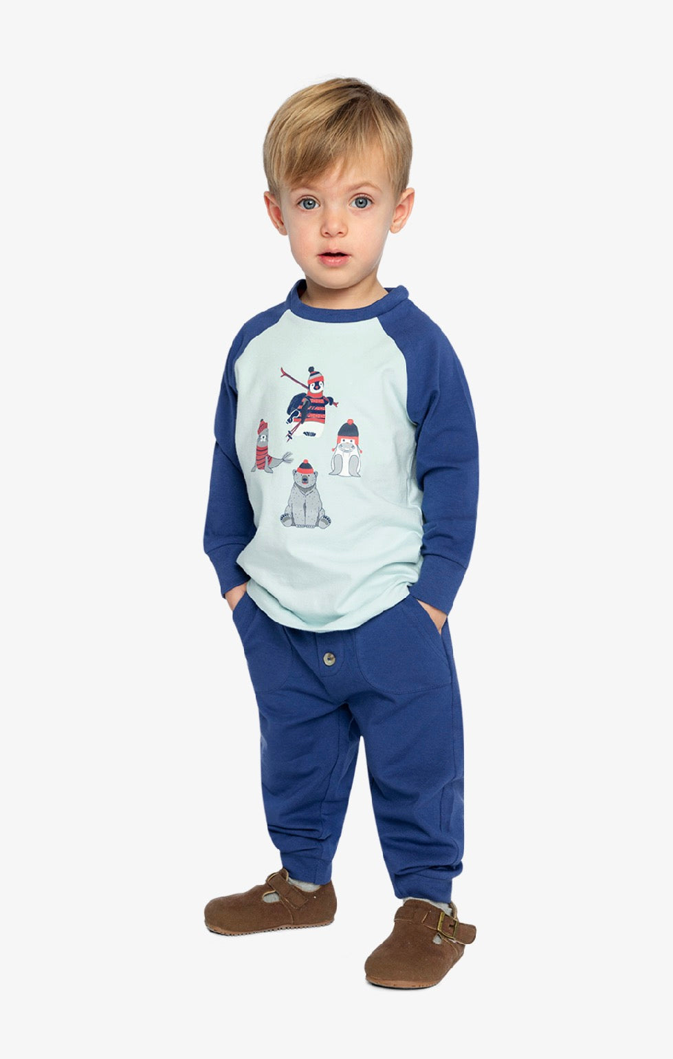 Ensemble Chandail et pantalon - J20S10B-04017 - Copains nordiques - 6 à 24 mois