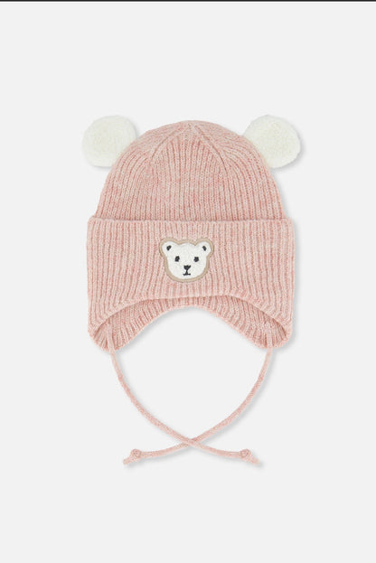 Tuque d’hiver en tricot avec oreilles J10ZA03-06220 - 3 mois à 3 ans