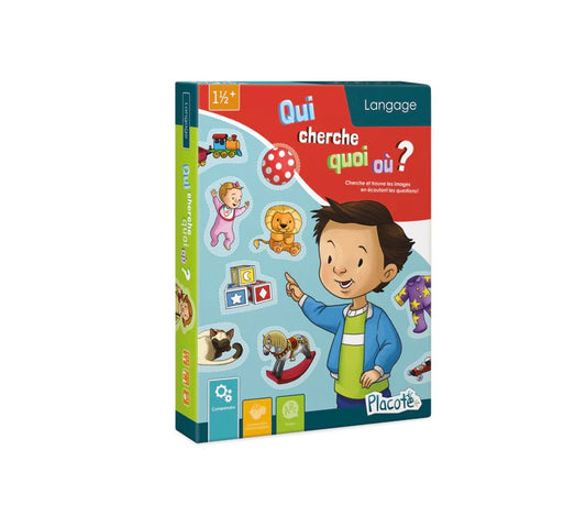 Jeu éducatif - Qui cherche quoi où?
