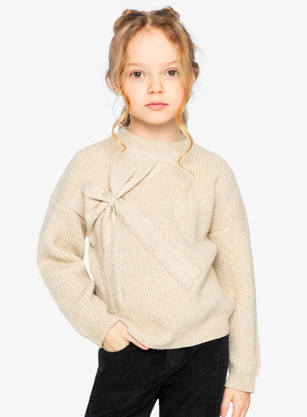 Chandail - J20HT31-01010 - Caramel noir - 2 à 10 ans