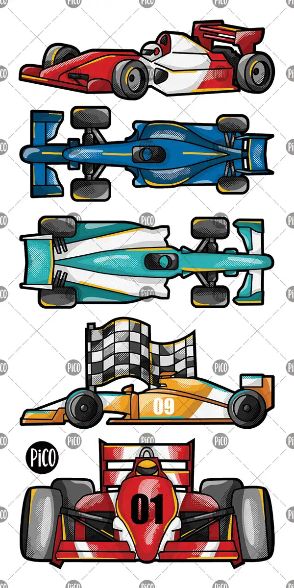 Tatouages - La course automobile