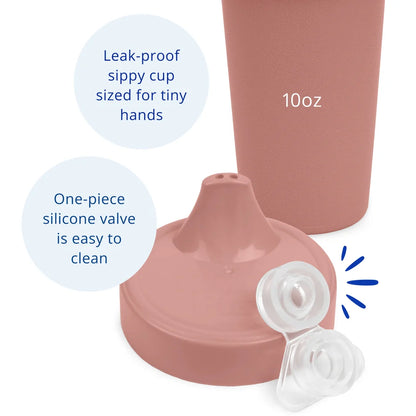 Gobelet coloré anti-fuite en plastique recyclé - Blush