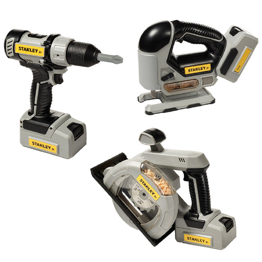 Ensemble de 3 outils électriques, perceuse, scie circulaire, scie sauteuse