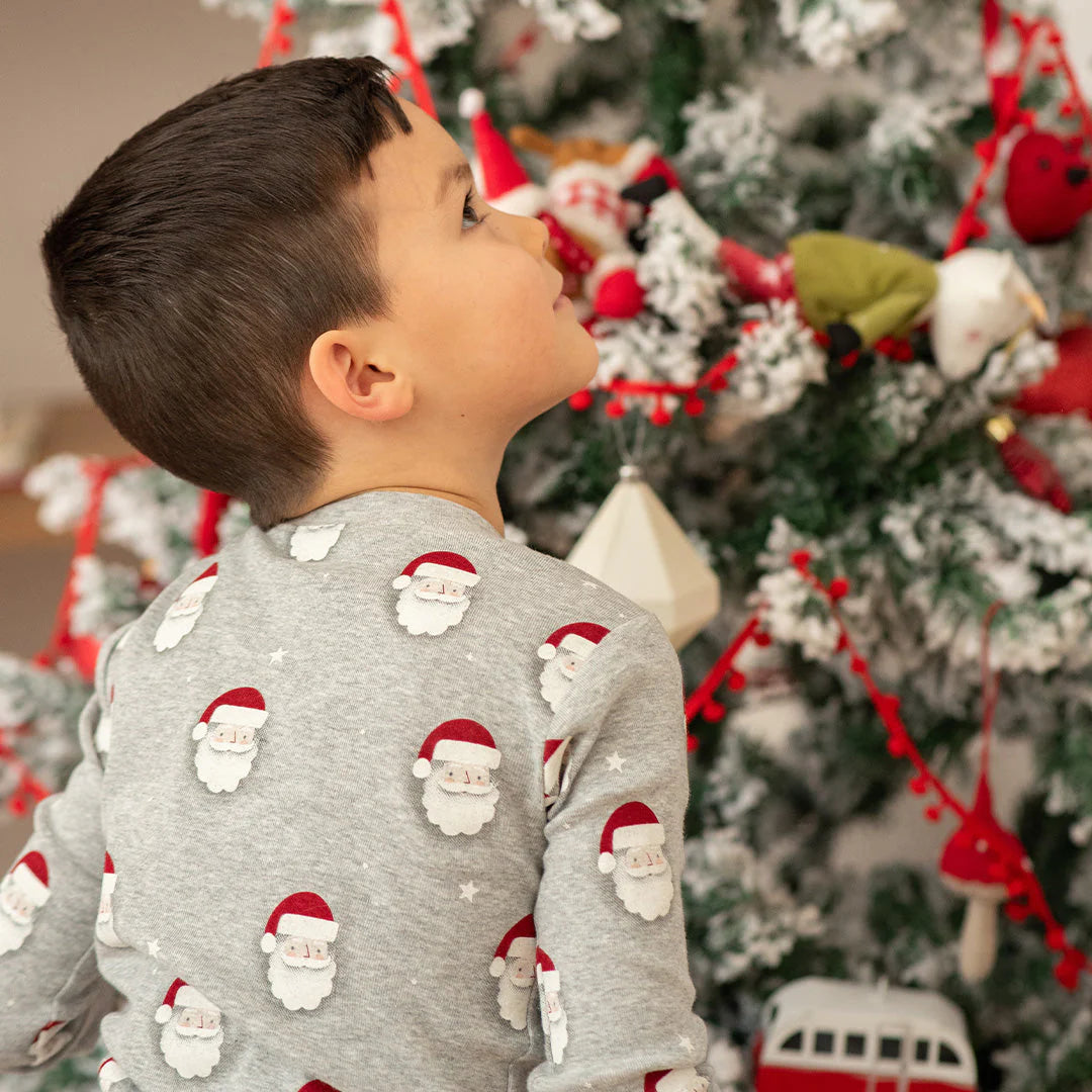 Ensemble pyjama gris chiné à imprimé «Père Noël» (2 pcs.) 2 à 14 ans