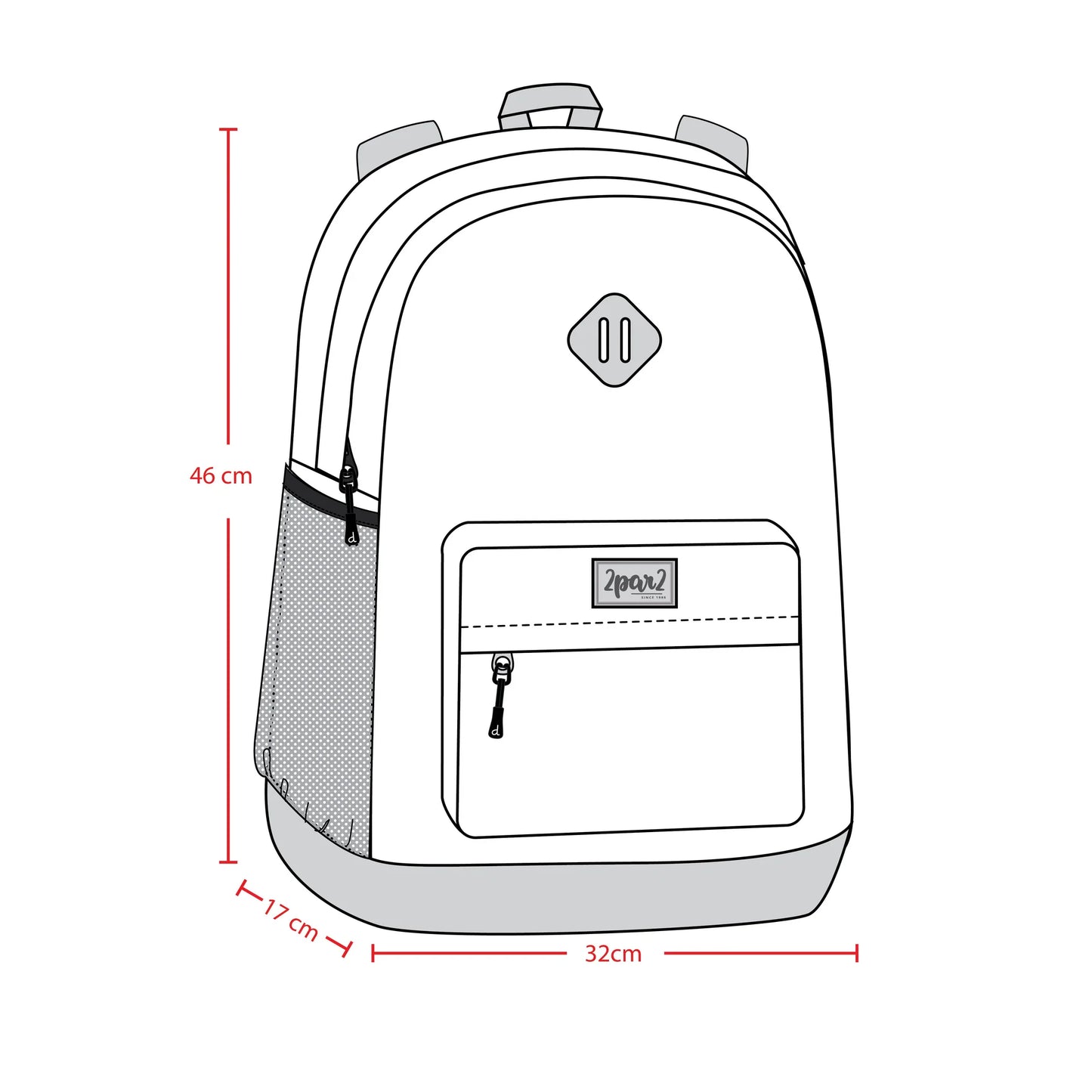 Sac à dos bleu imprimé fleurs pour enfant - J20ZSD_2J023