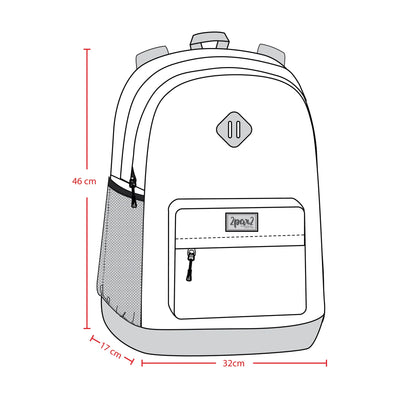 Sac à dos bleu imprimé fleurs pour enfant - J20ZSD_2J023