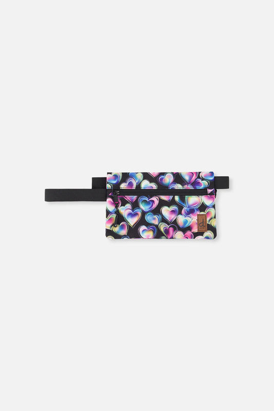 Trousse à crayon noir imprimé cœurs - J20ZEC_2J028