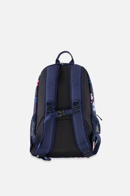 Sac à dos bleu imprimé fleurs pour enfant - J20ZSD_2J023