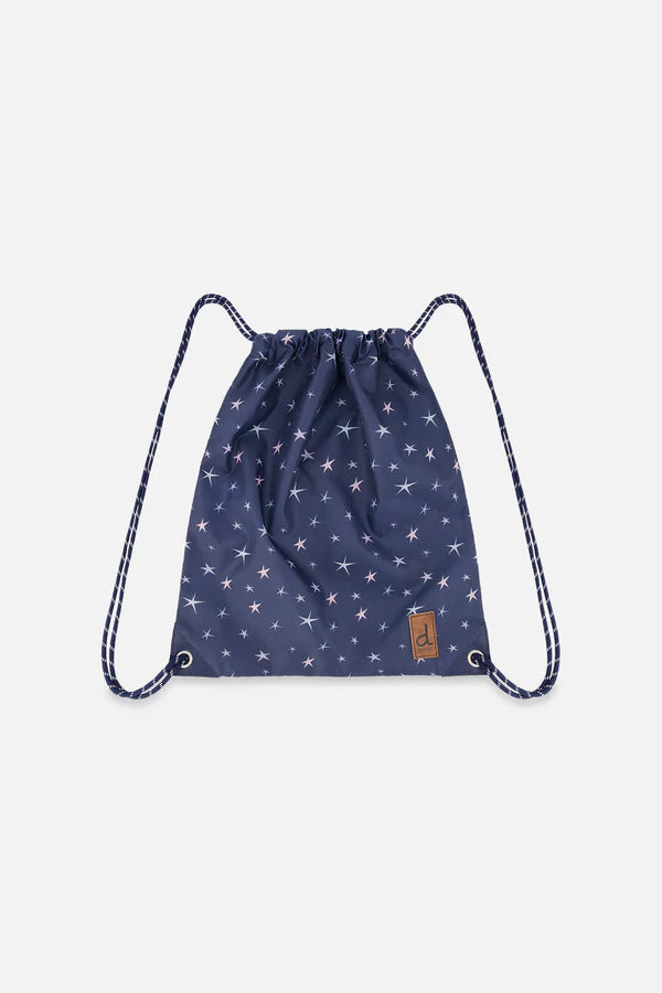 Sac à cordon bleu marine imprimé étoiles - J20ZSC_2J086