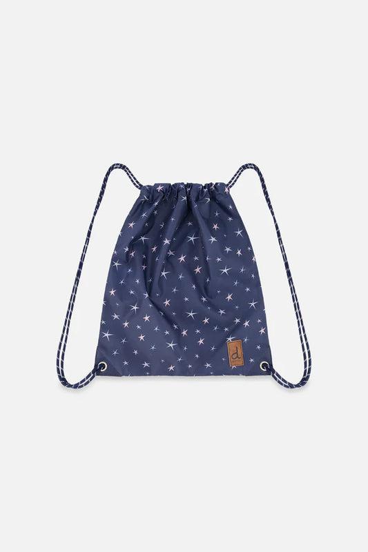 Sac à cordon bleu marine imprimé étoiles - J20ZSC_2J086
