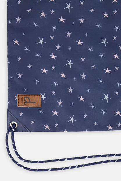 Sac à cordon bleu marine imprimé étoiles - J20ZSC_2J086